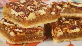 Pecan Squares Recipe Demonstration  Joyofbakingcom [upl. by Wong]