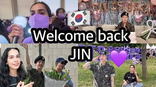 🇰🇷BTS JIN is BACK 🥳💜 [upl. by Ddarb164]