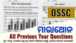 OSSC All Previous Year Data Interpretation Questions  last 7 Exam Question Papers  Marathon [upl. by Puglia]