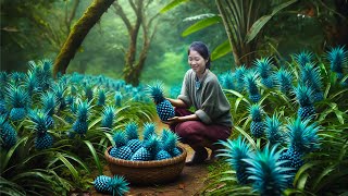 Harvesting Blue Pineapple amp Goes To Market Sell  Gardening And Cooking  Lý Tiểu Vân [upl. by Seena187]