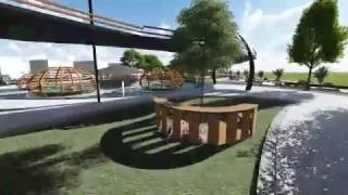 3D Rendu architecture projet aménagement place public 2017 [upl. by Alis943]