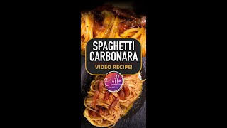 Spaghetti Carbonara Recipe Italian Style  PIATTO Shorts [upl. by Amhser936]