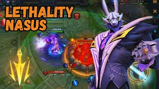 LETHALITY NASUS SUCKS AT 1V1 BUT GREAT AT PUSHING  Wildrift Gameplay Patch 52 [upl. by Kermie]