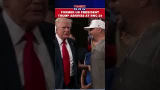 Donald Trump arrives at RNC 24 gets grand welcome from the supporters  Watch shorts [upl. by Ycram281]