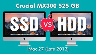 SSD vs HDD  Real Life Test  iMac 27quot Late 2013  Crucial MX300 [upl. by Ynaittirb522]