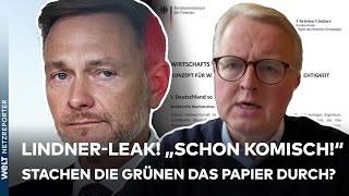 CHRISTIAN LINDNER Papier zur quotWirtschaftswendequot durchgestochen Befeuern die Grünen das AmpelAus [upl. by Nnagem]