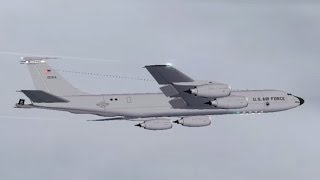 Low Visibility ILS Landing  USAF KC135 Stratotanker FSX [upl. by Hairakcaz]