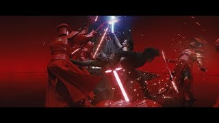 Star Wars The Last Jedi Rey and Kylo vs Praetorian Guards [upl. by Lias279]