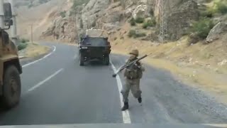 Türk askeri çatışma anı görüntüleri  Hakkaride pkk pususu  Turkish military war [upl. by Lorrin]