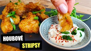 Smažené houbové stripsy  hlíva citronová recept [upl. by Titus]