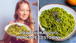 Raw Avokádovo Mangové Cestoviny  zdravé špagety z cukety [upl. by Dnalro]