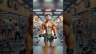 Meow Mans Counterattack From Obese to Muscle Man My Fitness Story cattales cat pettales [upl. by Gertie437]