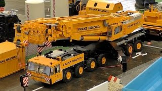 HUGE RC SCALE MODEL CRANE TRUCK FRANZ BRACHT KG DEMAG AC1200 AT WORK AMAZING MODEL MACHINE [upl. by Yhtak]