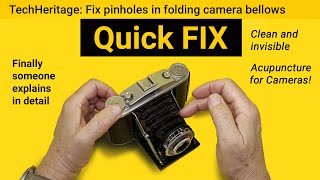 Fix Pinholes in folding camera bellows [upl. by Ojoj]