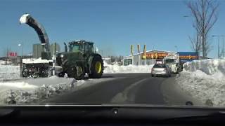 Rundtripp i snöiga Härnösand 20180315 [upl. by Gibb]