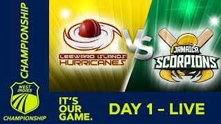 Leewards v Jamaica  Day 1  West Indies Championship  Thursday 31st January 2019 [upl. by Arytal100]