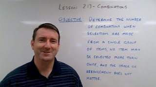 College Math Lesson 213  Combinations [upl. by Desma320]