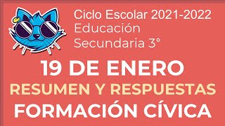 Resumen y Respuestas Formación cívica y ética  3 Secundaria  19 Enero  Aprende En Casa [upl. by Deery]