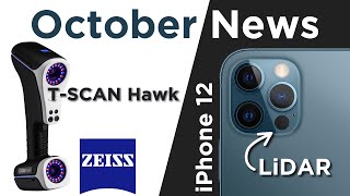 Zeiss TScan Hawk Apple iPhone 12 Lidar HP Reverb 2 Omnicept  big names in October [upl. by Eanej]