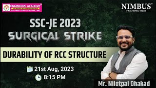 𝐒𝐮𝐫𝐠𝐢𝐜𝐚𝐥 𝐒𝐭𝐫𝐢𝐤𝐞  RCC for SSC JE 2023 Civil Engg  🔴 Live Class  Free Online Coaching  L1 [upl. by Dixon242]