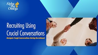 Recruiting Using Crucial Conversations [upl. by Auhsuj]