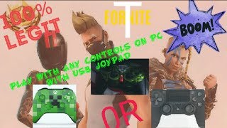 How to play FORTNITE with USB JOYpad🎮 WITH XBOX AND PS CONTROLS 100 LEGIT👍SEASON 7 [upl. by Huesman]