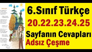 6sınıf türkçe kitabı sayfa 20 22 23 24 25 cevapları adsız çeşme [upl. by Neelahtak]