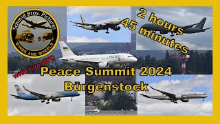 Government and Air Force planes for the Peace Summit 2024 Bürgenstock SelenskyjHarrisMacron etc [upl. by Martelle85]