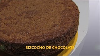 Bizcocho de chocolate receta [upl. by Naesar]