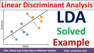 LDA Solved Example  Linear Discriminant Analysis  Fisher Discriminant Analysis by Mahesh Huddar [upl. by Erminie]