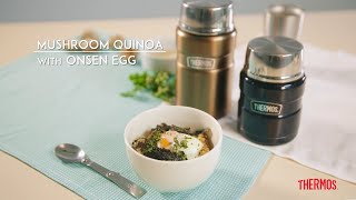 Mushroom Quinoa and Onsen Egg  Thermos® Recipes [upl. by Eloccin533]