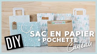 DIY SAC EN PAPIER FACILE  POCHETTE CADEAU DE NOËL À FABRIQUER [upl. by Tyrrell]