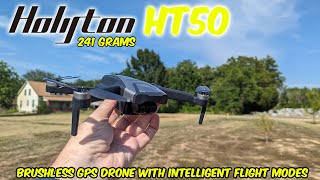 Holyton HT50 sub 250g Brushless GPS Drone Flight Review [upl. by Ateinotna]