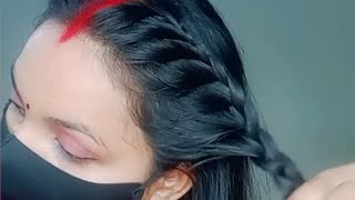 Fancy hairstyle for outgoing  front hairstyle  hair style girl  cute hairstyle  hairstyle 😍 [upl. by Karyl]