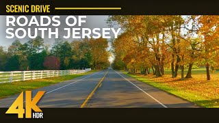 Fall Foliage Season Scenic Drive 4K HDR  South Jersey Local Roads Taking on Autumn Colors [upl. by Eciral849]