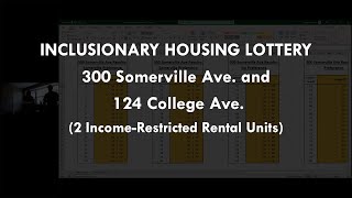 Inclusionary Housing Lottery 300 Somerville Ave amp 124 College Ave 2 IncomeRestricted Rental Units [upl. by Ruff]