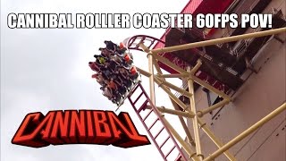 Cannibal Roller Coaster POV 60FPS Lagoon Amusement Park 2015 Utah [upl. by Emolas209]