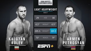 FREE FIGHT  Petrosyan Proves the Contender Series is All About Finishes  DWCS Season 5 [upl. by Kentigerma]