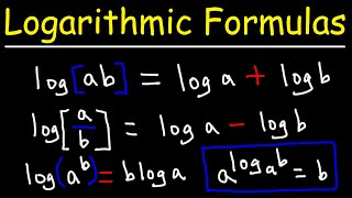 Logarithms  Formulas [upl. by Aivan]