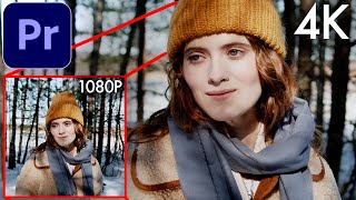 How to Downscale 4k Footage to 1080p in Adobe Premiere Pro Set vs Scale to Frame Size [upl. by Nyrol112]