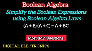 Boolean Expression Simplification booleanalgebra digital electronics logic Q ABACABC [upl. by Otrevlig84]