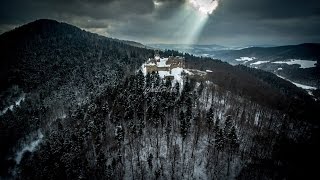 Zborovský hrad v zime  Bardejov Slovakia from above [upl. by Piscatelli]