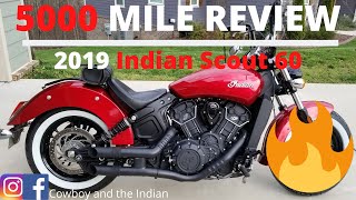 2019 Indian Scout Sixty  5000 Mile Review [upl. by Enenstein413]