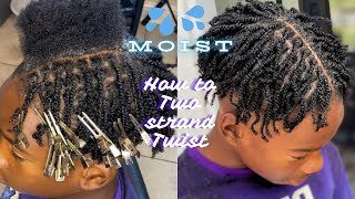 Perfect Moist Two strand twist🔥🔥🔥 [upl. by Aeriell]