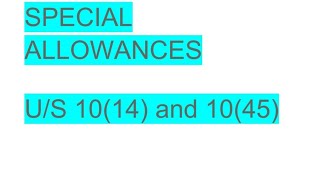 Special Allowance us 1014 amp 1045 exemption under salary for PY 2019 2020 part 4 [upl. by Ojyllek24]