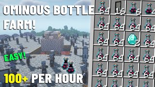 NEW FARM Minecraft 121 Ominous Bottle Farm  Bad Omen Bottle Farm‼️ [upl. by Tnert]