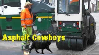 ASPHALT COWBOYS Movie  Hamm HD10  Vögele Super 18032  Bomag BW 154 ACP [upl. by Eiroj]