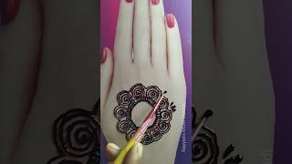 Very Easy Simple Beautiful Gol Tikki Mehndi Ka Design shorts mehndi [upl. by Enamart]