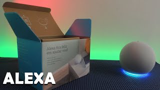 Como Configurar Alexa Echo 4 pela PRIMEIRA VEZ e Unboxing d [upl. by Morry]