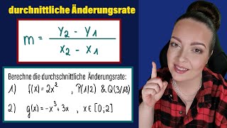 Die durchschnittliche Änderungsrate mit dem Differenzenquotient berechnen  einfach erklärt [upl. by Aver]